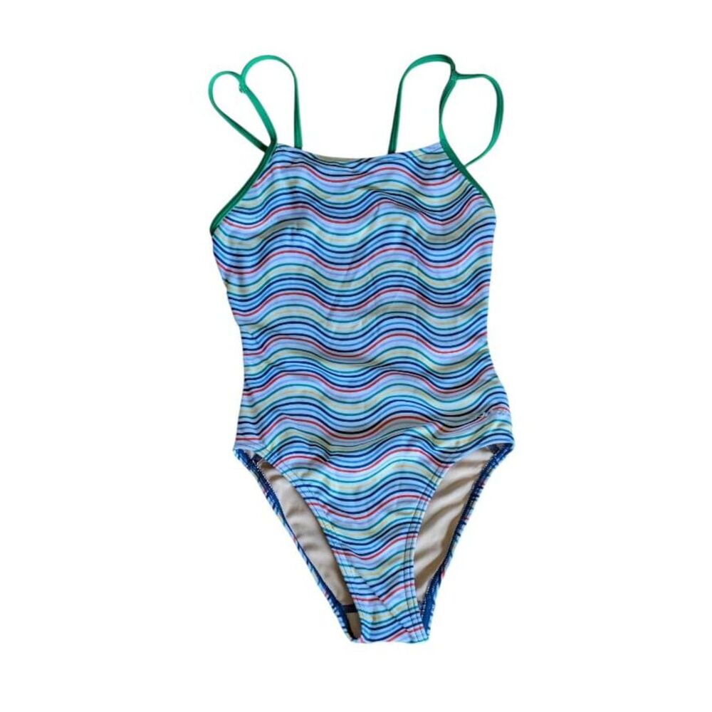 NWT Sporti x Alex + Gretchen Walsh "Tidal Taffy" Double Strap Swimsuit, Size 26